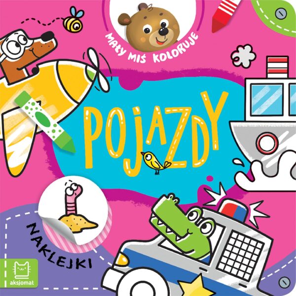 Pojazdy. Mały miś koloruje - 978-83-8213-714-9