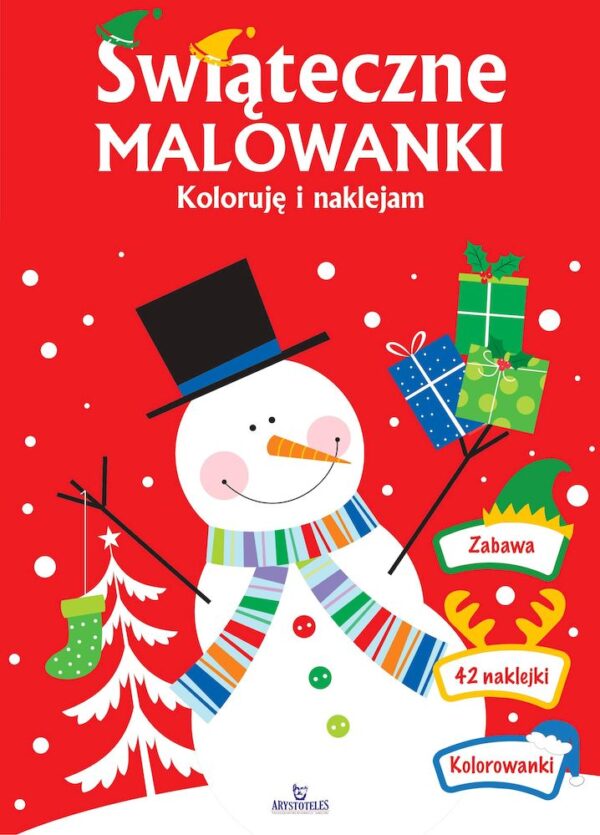 Świąteczne malowanki. Koloruję i naklejam - 978-83-8038-665-5