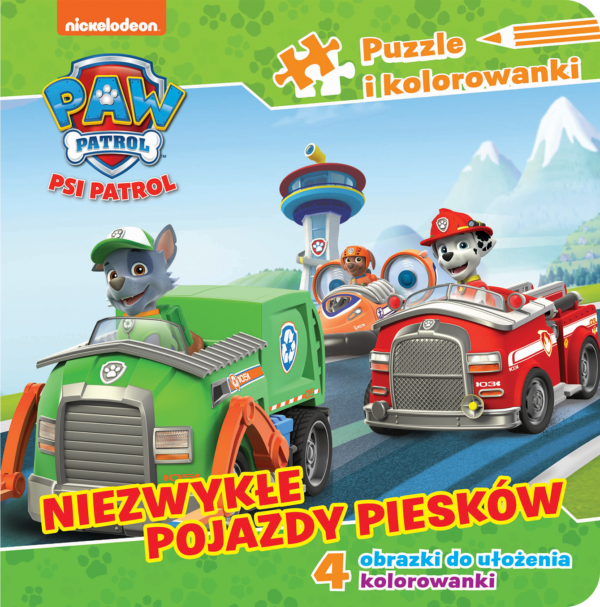 Niezwykłe pojazdy piesków. Puzzle i kolorowanki. Psi Patrol - 978-83-8282-227-4