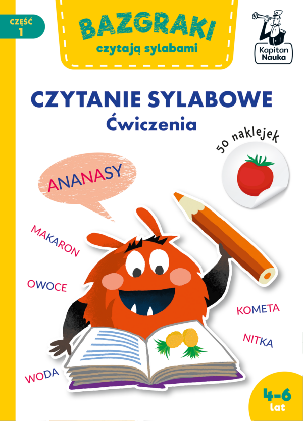 Czytanie sylabowe. Ćwiczenia. Bazgraki czytają sylabami. Bazgraki - 978-83-68044-00-3