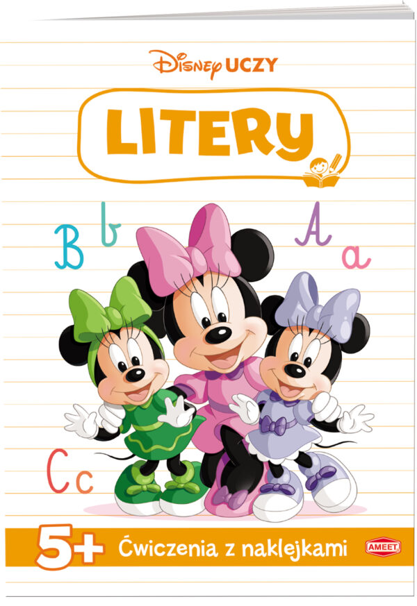 Disney uczy Minnie Ćwiczenia z naklejkami litery UDN-9307 - 9788325343293