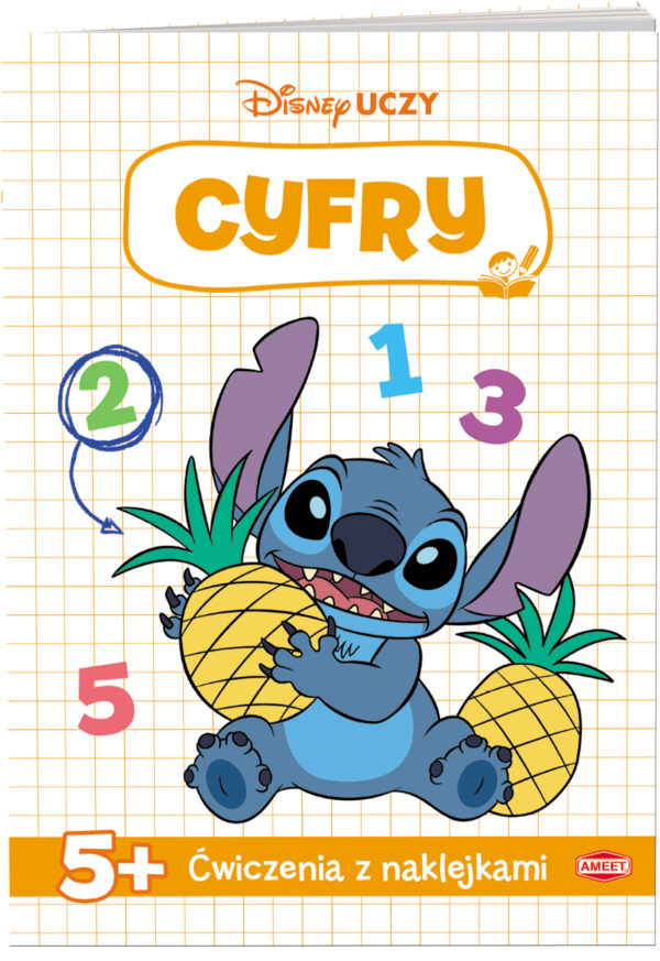 Disney uczy Stitch Ćwiczenia z naklejkami cyfry UDN-9306 -