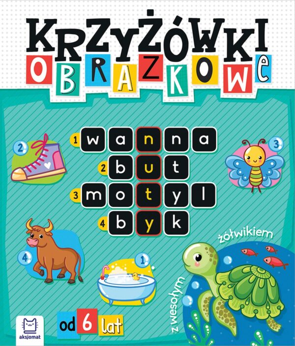 Krzyżówki obrazkowe z wesołym żółwikiem 6+ - 978-83-8213-920-4