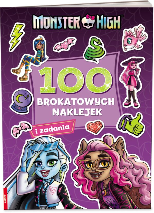 Mattel Monster High 100 brokatowych naklejek NB-1501 - 9788325343996