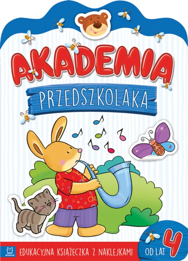 Akademia przedszkolaka od 4 lat. Edukacyjna książeczka z naklejkami - 978-83-8106-599-3