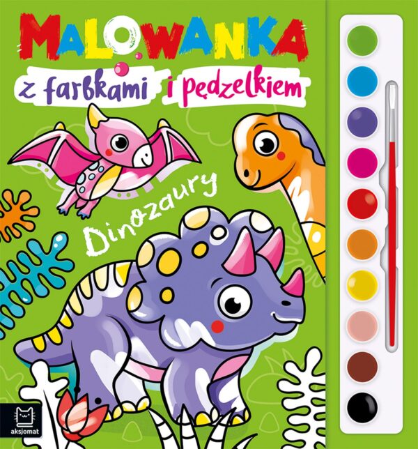 Dinozaury. Malowanka z farbkami i pędzelkiem - 978-83-8213-795-8