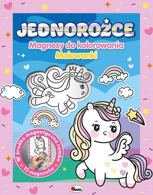 Jednorożce. Magnesy do kolorowania. Kolorowanki -