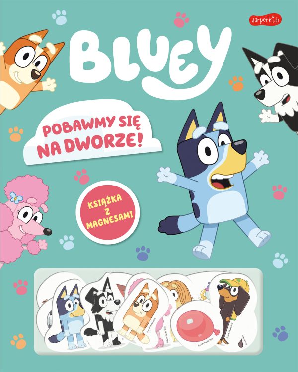 Pobawmy się na dworze! Bluey. Książka z magnesami - 978-83-276-8700-5