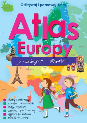 Atlas Europy z naklejkami i plakatem - 978-83-8319-870-5