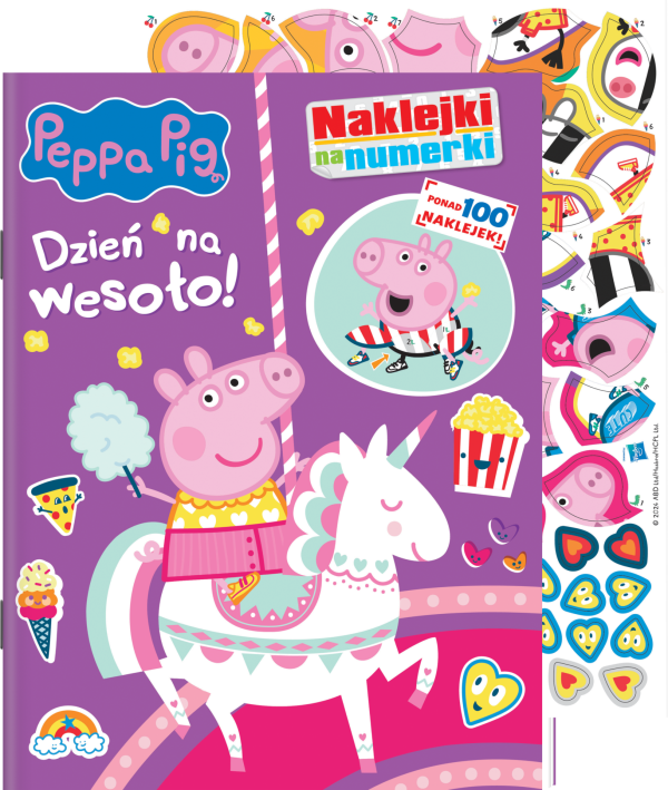 Dzień na wesoło. Świnka Peppa. Naklejki na numerki - 978-83-8282-864-1