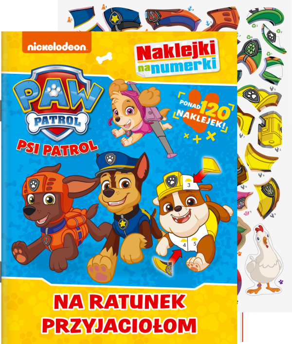 Na ratunek przyjaciołom! Psi Patrol. Naklejki na numerki - 978-83-8282-863-4