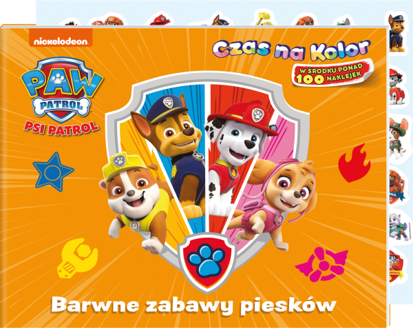 Barwne zabawy piesków. Psi Patrol. Czas na kolor - 978-83-8282-869-6