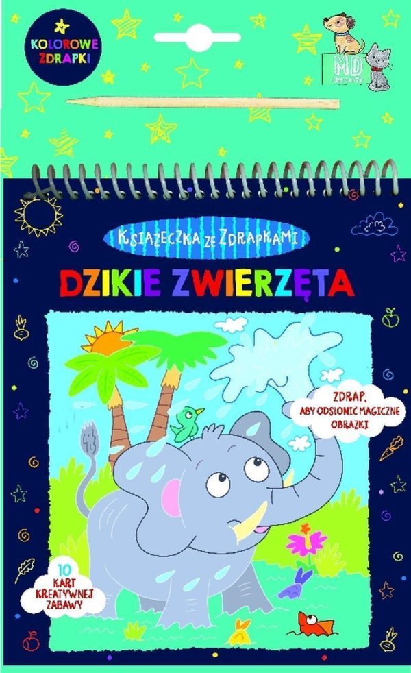 Dzikie zwierzęta. Kolorowe zdrapki - 9788367058780