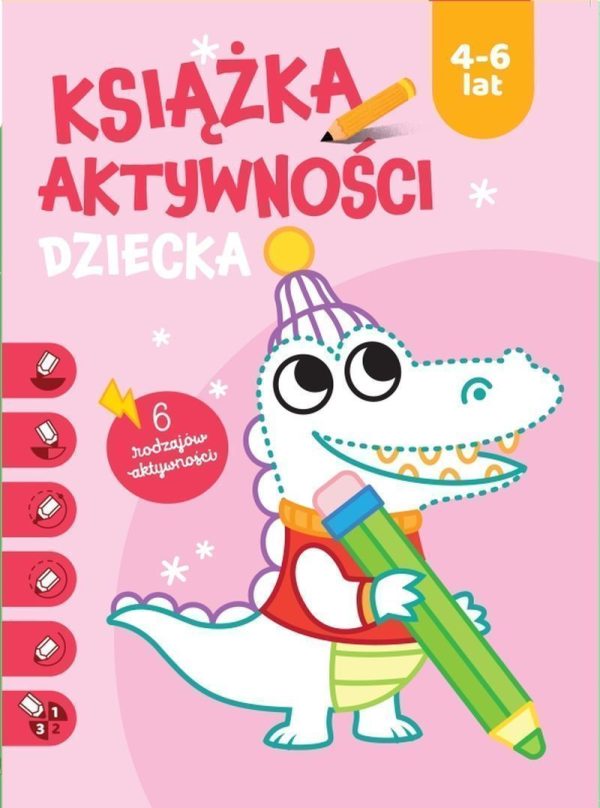 Książka aktywności dziecka 4-6 lat. Różowa - 9789464763225