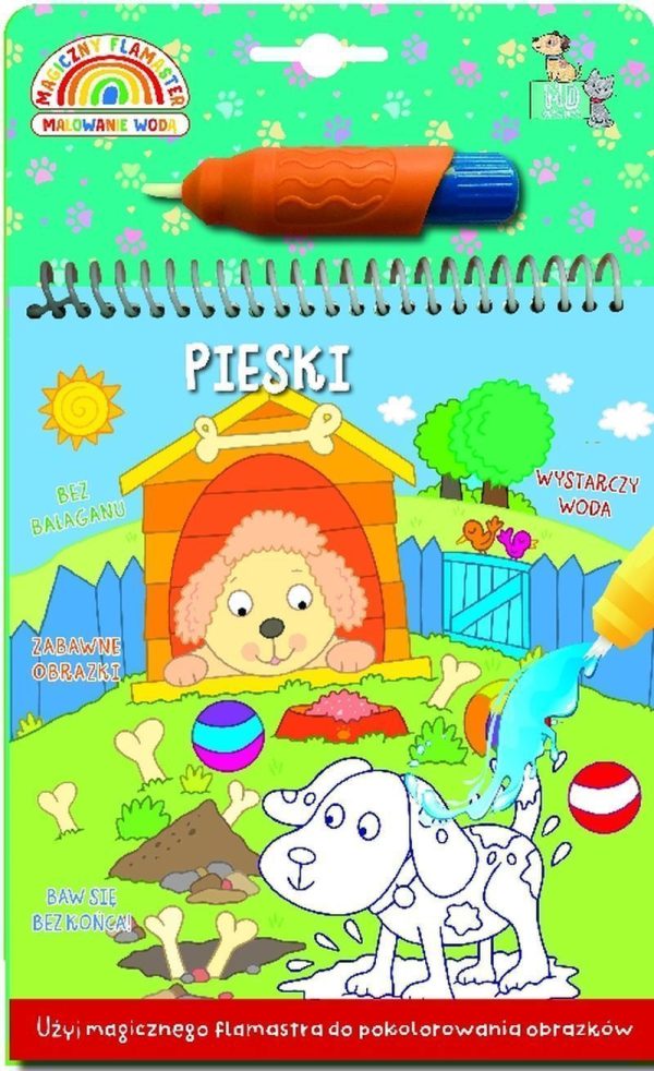 Pieski. Malowanka z wodnym flamastrem - 9788367058766