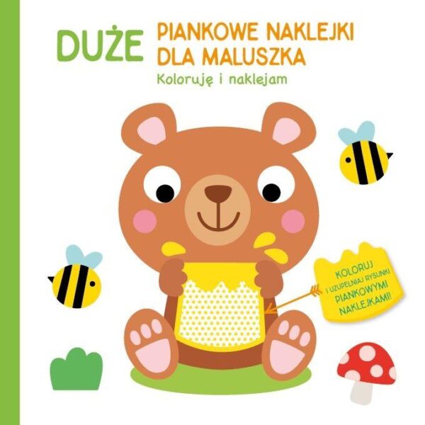 Duże piankowe naklejki dla maluszka. Miś - 9789464767896